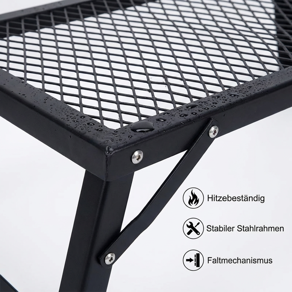 Klappbarer Grillrost für Lagerfeuer
