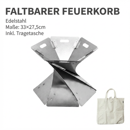 Faltbare Feuerstelle, Edelstahl