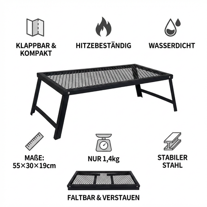 Klappbarer Grillrost für Lagerfeuer