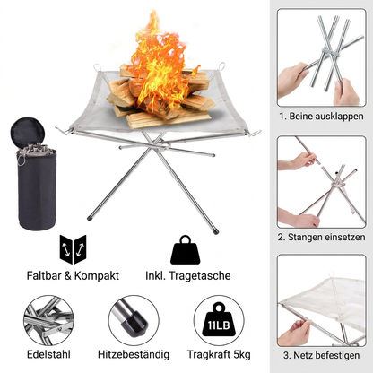Faltbare Feuerstelle
