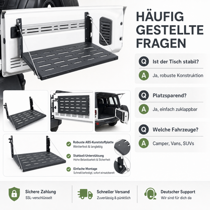 Hecktür Campingtisch