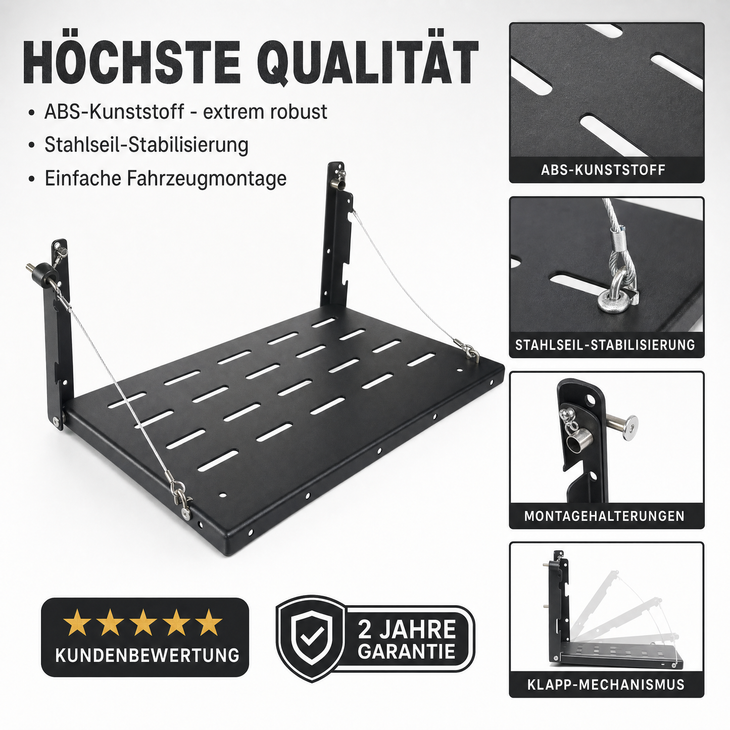 Hecktür Campingtisch