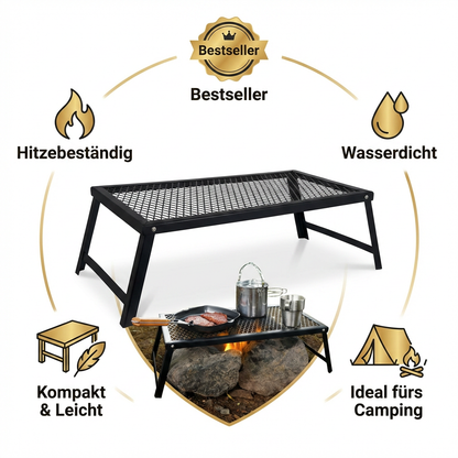 Klappbarer Grillrost für Lagerfeuer